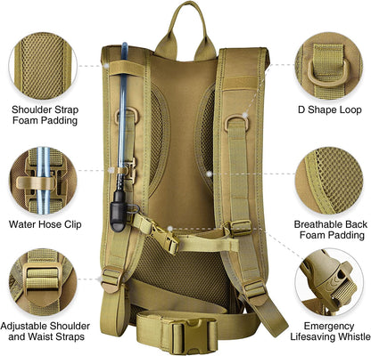 TrailQuench™ 17L Hydration Backpack with 3L TPU Bladder for Outdoor Adventures
