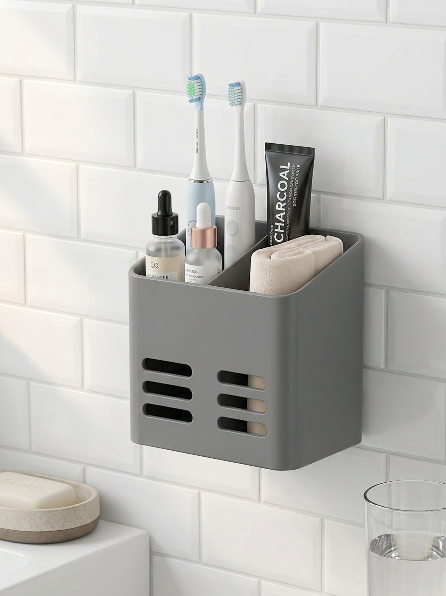 No-Drill Bathroom Shelf Organizer