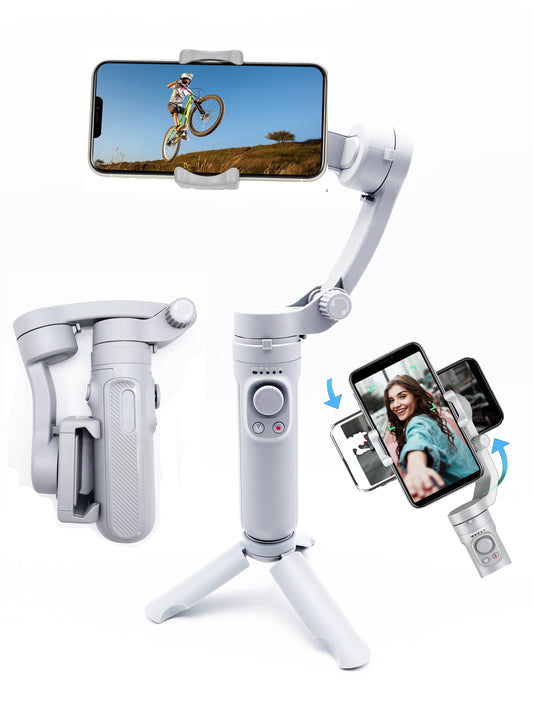 SnapSteady™ 3-Axis Foldable Gimbal: Perfect Selfies & Smooth Videos