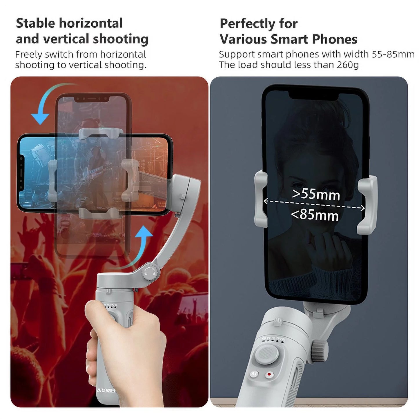 SnapSteady™ 3-Axis Foldable Gimbal: Perfect Selfies & Smooth Videos
